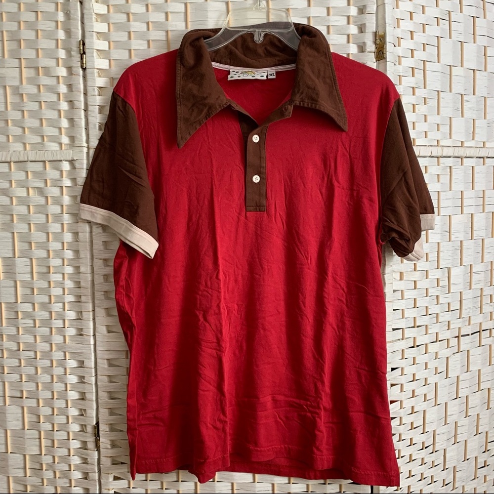 Big Bud Press colorblock polo in Steakhouse